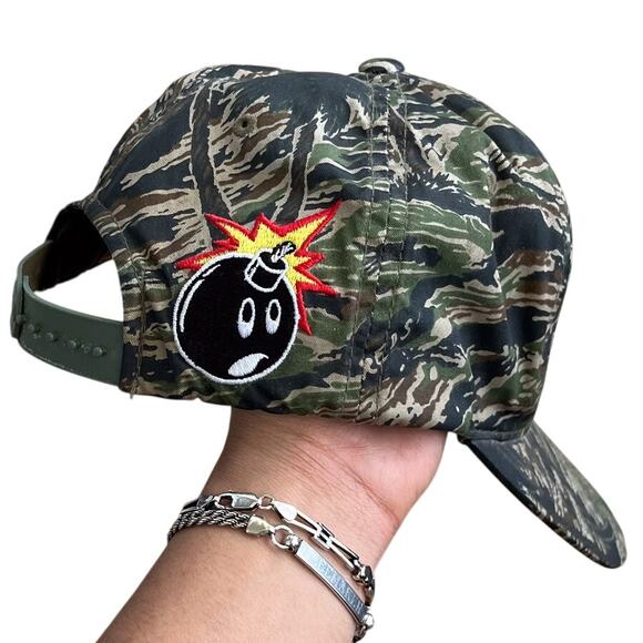 Rare The Hundreds Adam Bomb Tiger Camo 5 Panel Snapback Hat OSFA - Picture 2 of 8